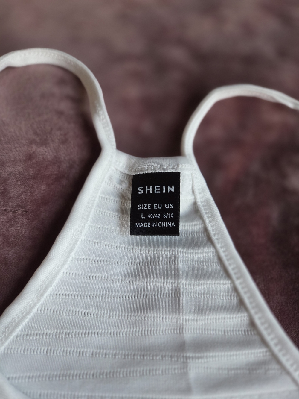 SHEIN White Ribbed Slim Racerback Tank - Picture 2 of 7